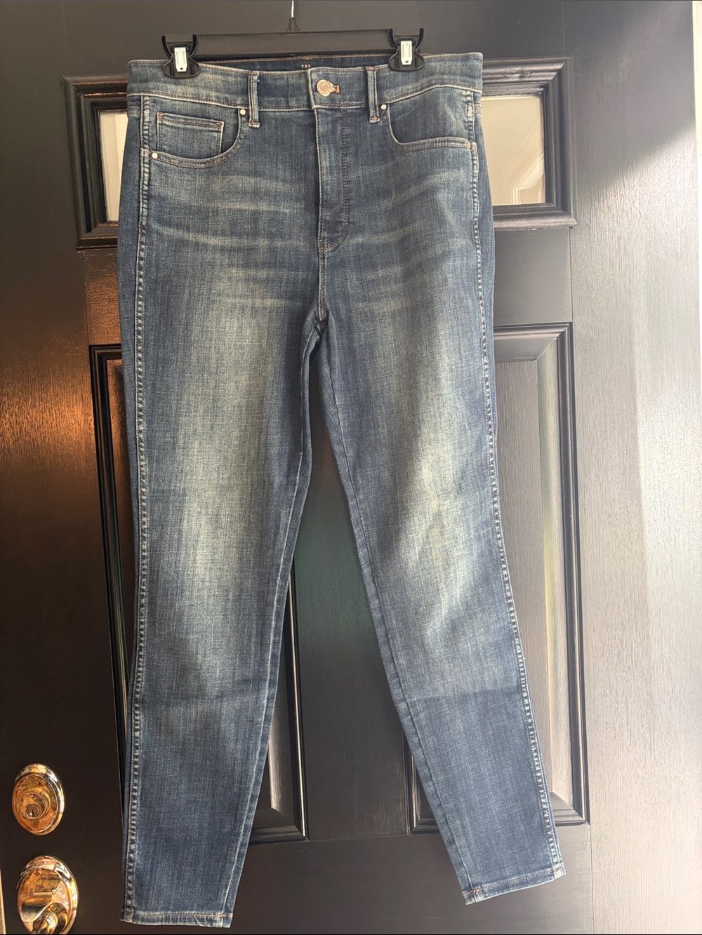 WHBM Classic Women's ultra high rise skinny Blue Denim Jeans